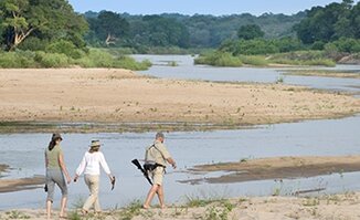 Tourists on a boat safari watching elephants on the shore of Hluhluwe Dam