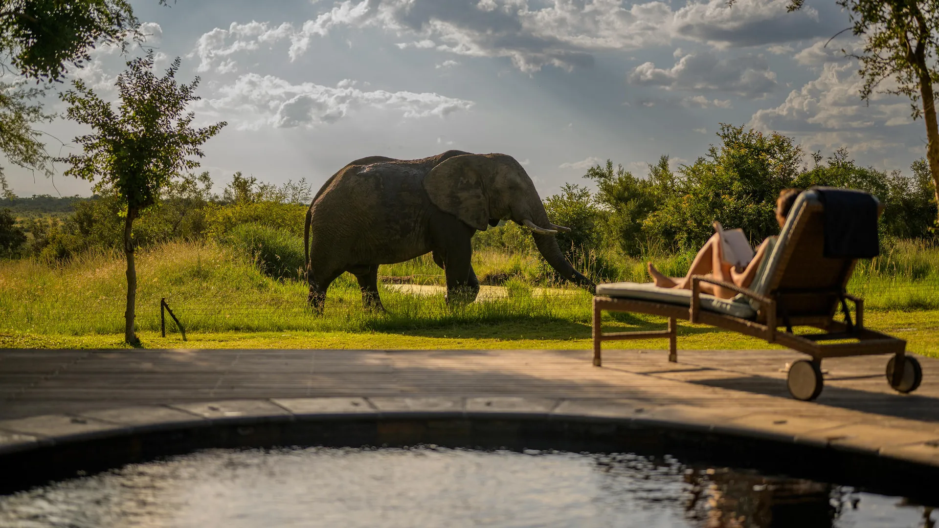 Private heated plunge pool